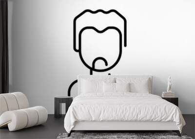 moustache male man user icon sign vector Wall mural