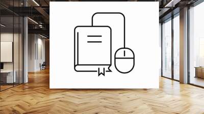 online book mouse icon sign vector Wall mural