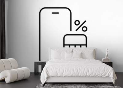 phone device calculator percent icon Wall mural