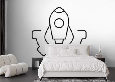 project launch icon sign vector Wall mural