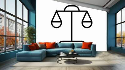 scale of justice law icon sign vector Wall mural