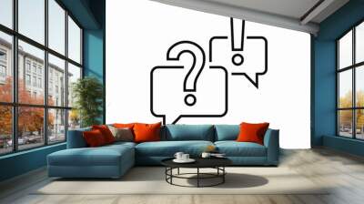 speech bubble question answer icon sign vector Wall mural