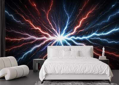 abstract background with lightning Wall mural