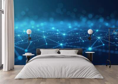 abstract blue background Wall mural