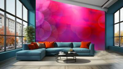 Abstract red Flickering Lights, abstract festive background with Wall mural