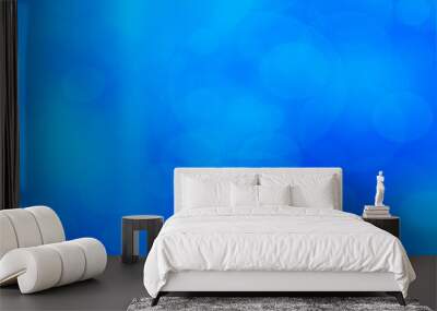 background with bokeh blue lights Wall mural