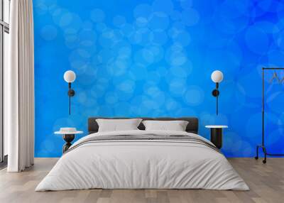 beautiful blue abstract bokeh background Wall mural