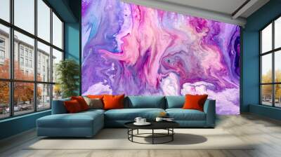 abstract purple paint background with marble pattern Wall mural