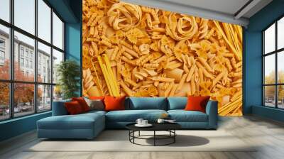 Pasta carbohydrate abstract texture background Wall mural