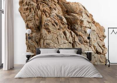 Rock stone isolated on white background Wall mural