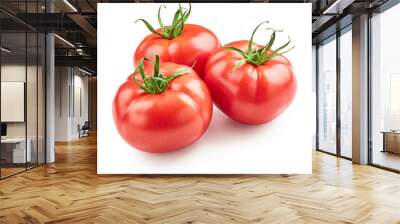 Tomatoes isolated on white background Wall mural