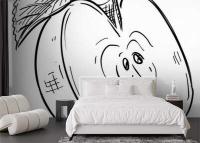 apple handdrawn illustration Wall mural