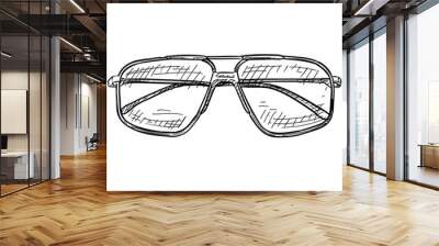 sunglasses handdrawn illustration Wall mural