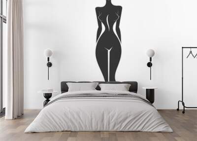 Abstract Silhouette of a Woman with a Slim Figure Wall mural