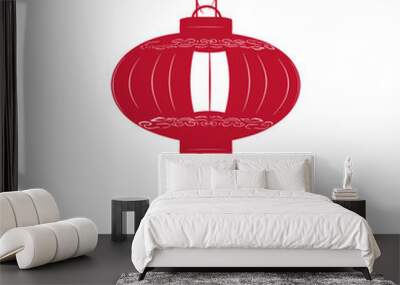 asian chinese traditional lantern red color only Wall mural