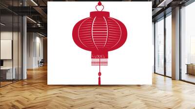 asian chinese traditional lantern red color only Wall mural