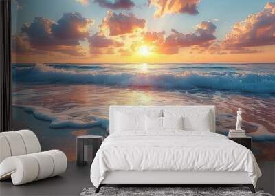 beautiful tropical sunset on ocean beach professional photography Wall mural