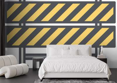 construction warning blockade board construction tools icon set collection Wall mural