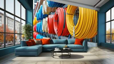 electrical wire for construction plumbing or infrastructure projects in factory professional photography Wall mural