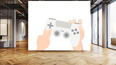 gamer hand holding joystick game controller pad Wall mural