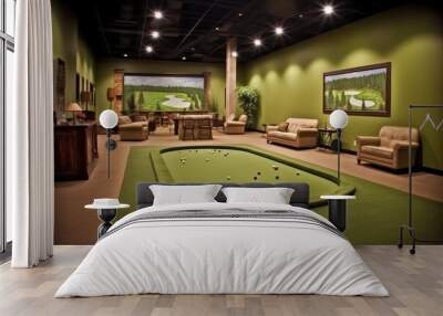 indoor golf court tools and equipment design ideas photography Wall mural