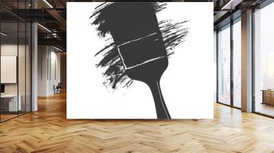 Silhouette brush for painting black color only Wall mural