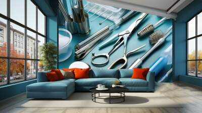 Surgical tools and equipment photography Wall mural