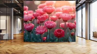 the flowers of a morning plant in the spring sunshine professional photography Wall mural