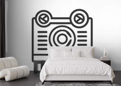 video minimalist line art icon logo symbol  Wall mural