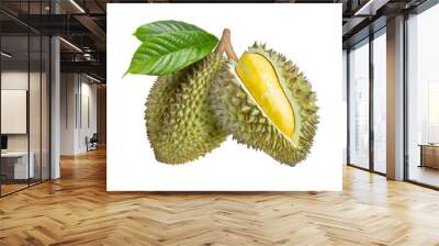 durian isolated on white background Wall mural