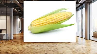 fresh corn isolated on white Wall mural