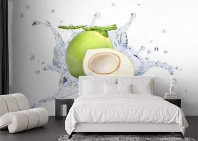 green coconut water splash Wall mural