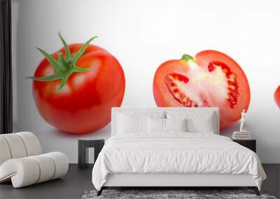 tomato on white background Wall mural