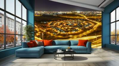 View from the top of Al Amerat Mountain in Oman  Wall mural