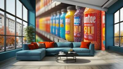 Reading labels to avoid hidden sugars and additives Wall mural