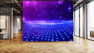 Colorful Abstract Light Waves
 Wall mural