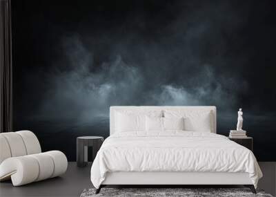 Mysterious Smoke on Dark Surface
 Wall mural