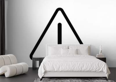 Vector caution sign, warning triangle with an exclamation point, outline icon template.
 Wall mural