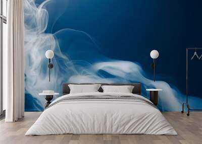 blue smoke background Wall mural