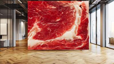 fresh raw meat texture, closeup view Wall mural