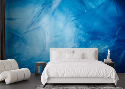 ice background, blue frozen texture Wall mural