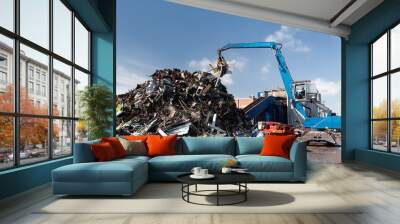 metal scrap loading machine Wall mural