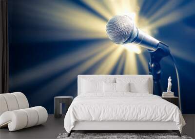 microphone on stage Wall mural