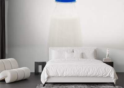 milk bottle on white table Wall mural