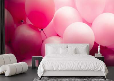 pink ballons background Wall mural