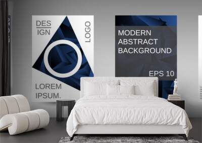 A set of modern abstract covers. Wall mural