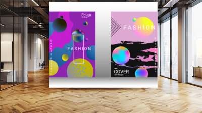 Future futuristic template with abstract forms for banner design, poster, booklet, report, journal. Wall mural