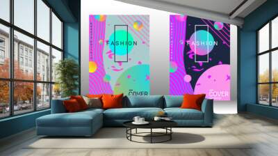 Future futuristic template with abstract forms for banner design, poster, booklet, report, journal. Wall mural