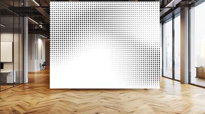 Halftone dotted background. Black dots in modern style on a white background. Wall mural