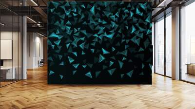 Triangular background. Abstract composition of 3d triangles. Wall mural